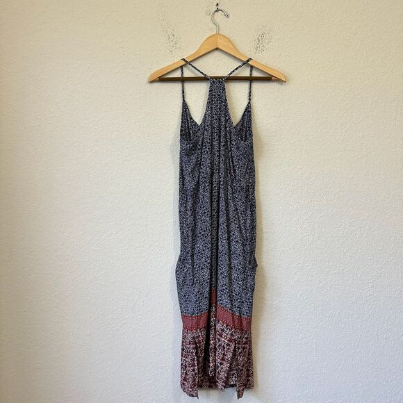 PATAGONIA Lost Wildflower Dress in Sunburst Crux Navy w Pockets Adjustable - Picture 4 of 11